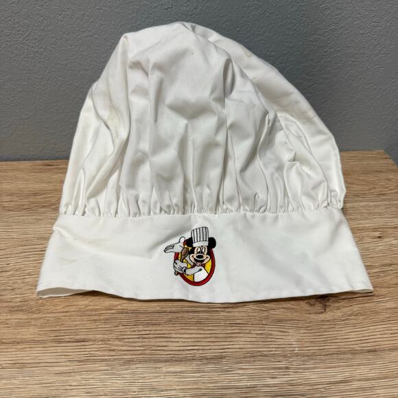Mickey Mouse Disney White Chief Hat - Picture 1 of 7
